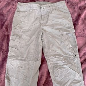 The North Face long pants, becomes shorts hiking pants